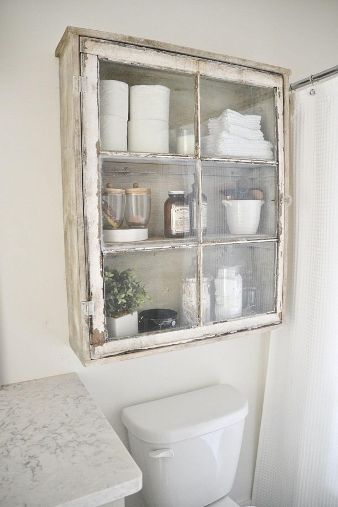 Upcycled Over-Toilet Bathroom Storage Cabinet