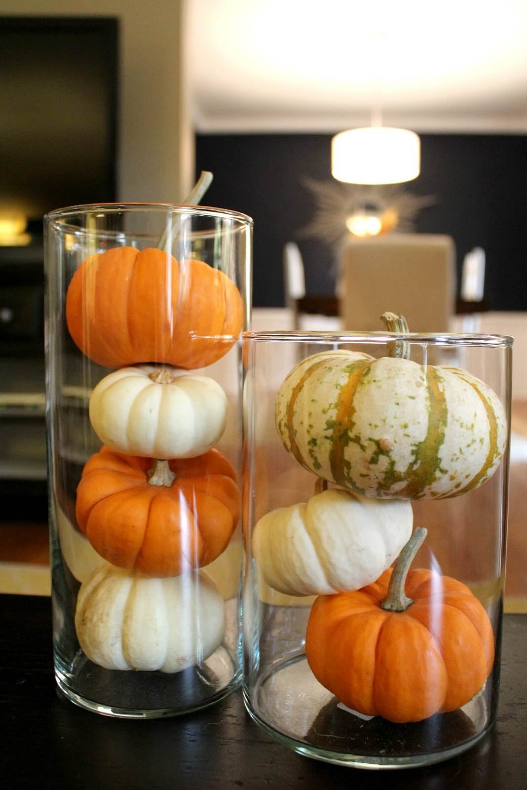 Clear Vases Highlight Pumpkin Color