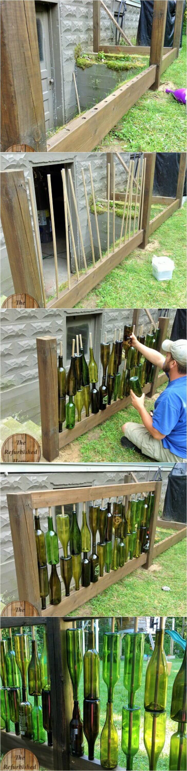 A DIY Wine Bottle Backyard Centerpiece