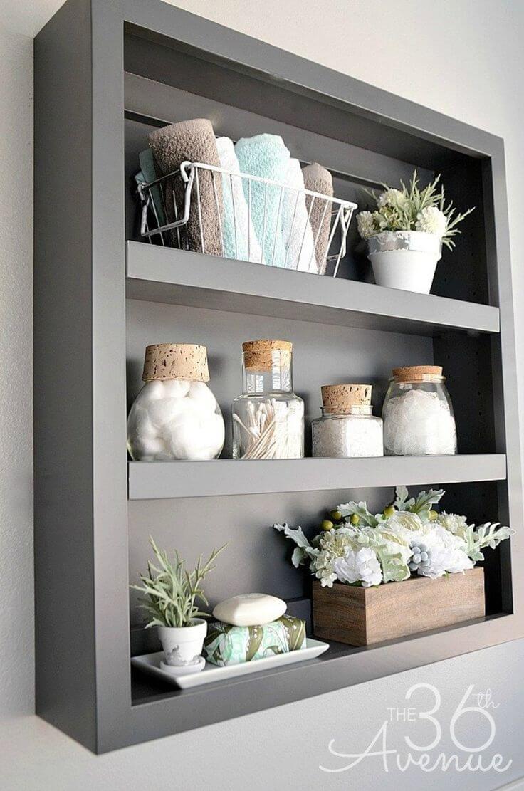 Simple Shadow Box Bathroom Organizer