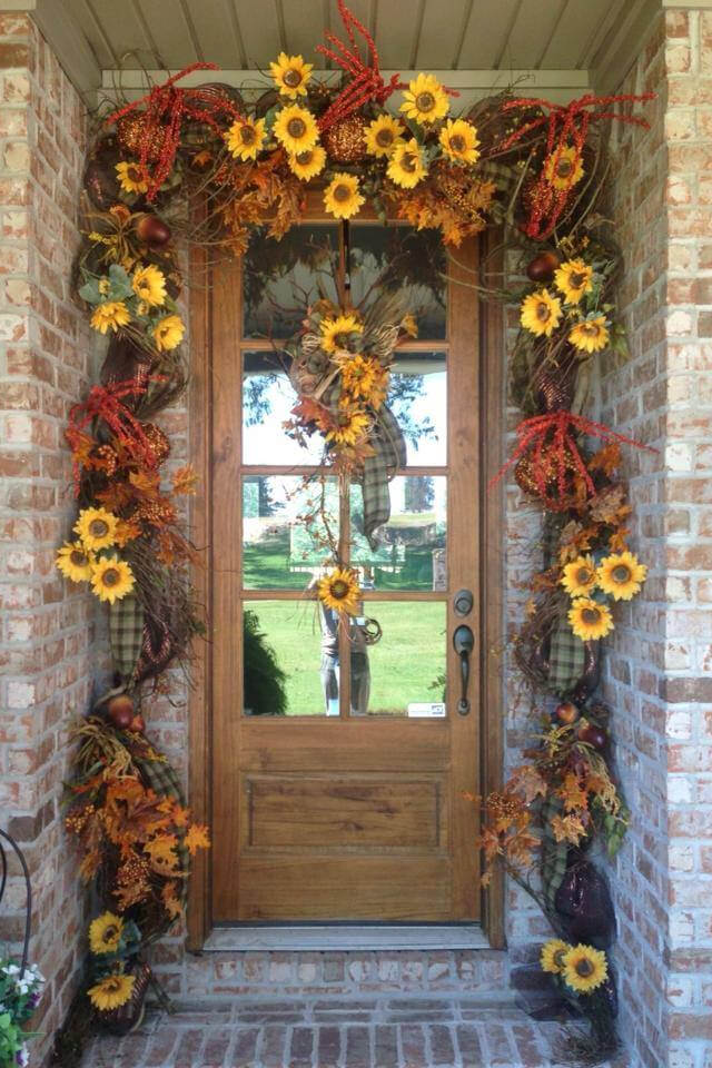 Sunflowers and Leaves Fall Garland