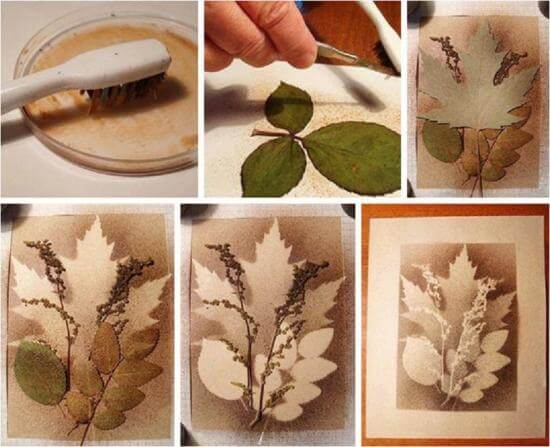 Elegant Layered Leaf Silhouette Art