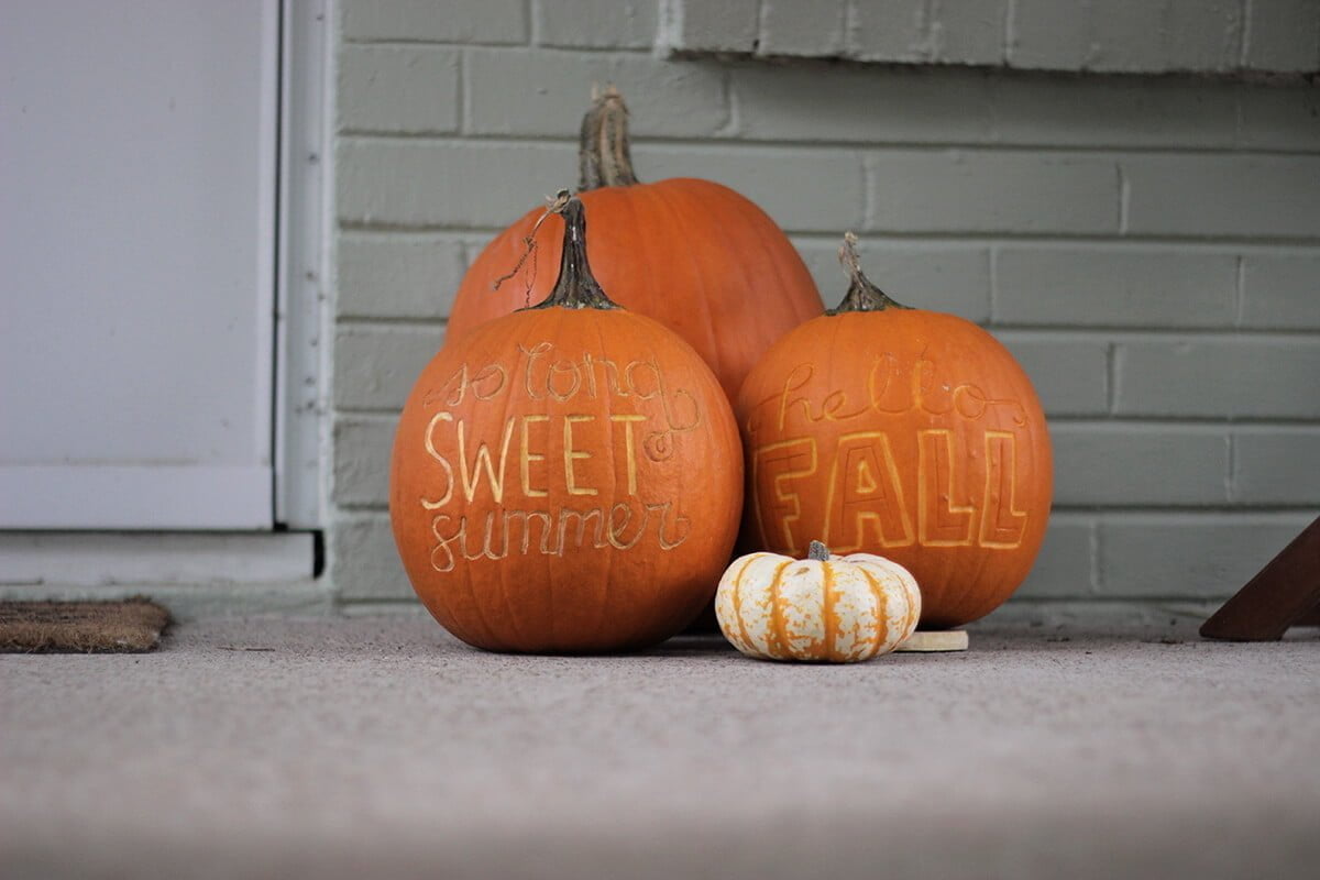 Writing On The Pumpkin