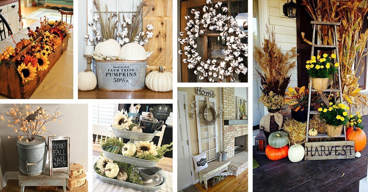 Featured image for 60+ Lovely Farmhouse Fall Decorating Ideas that Will Warm Your Heart and Home