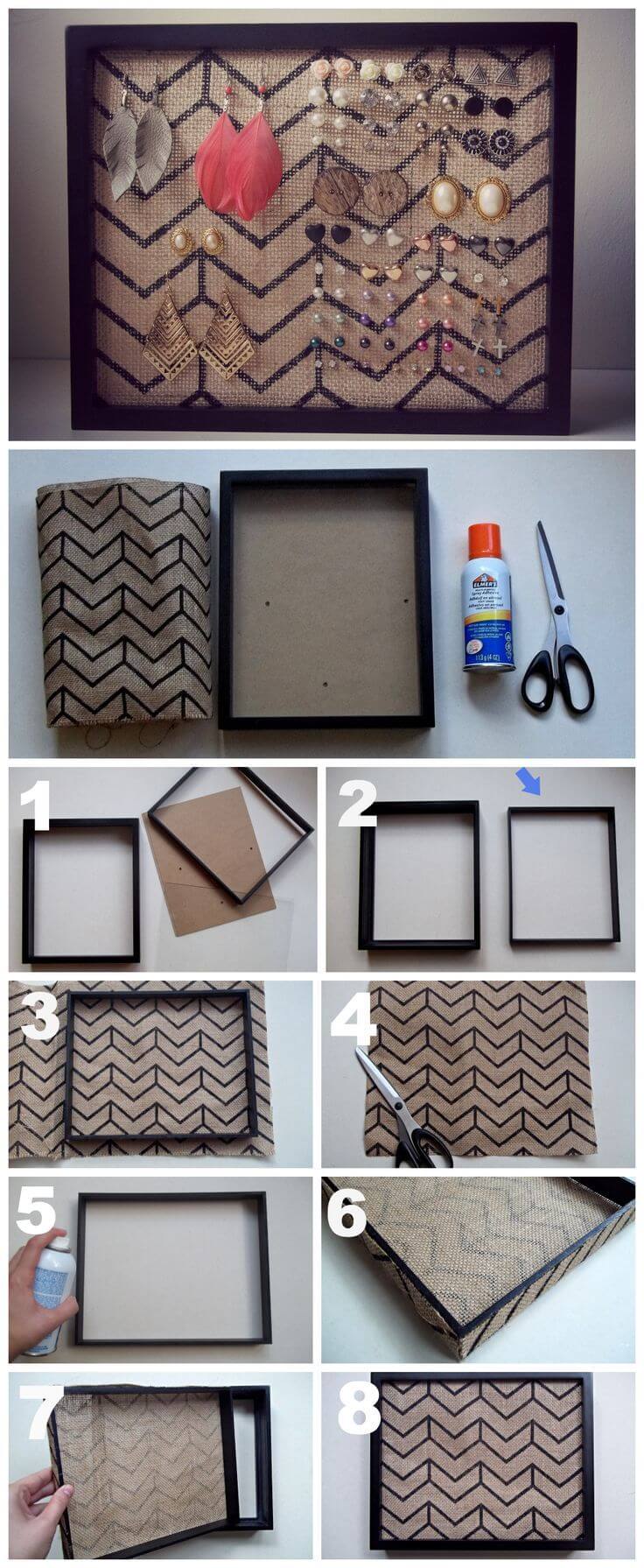 DIY Chevron Earring Board