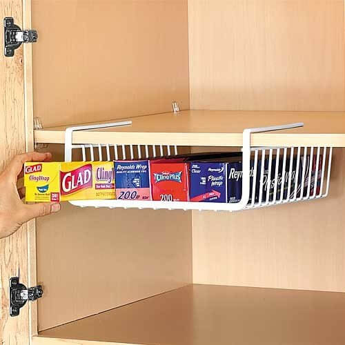 Under-Shelf Kitchen Paper and Wrap Organizer