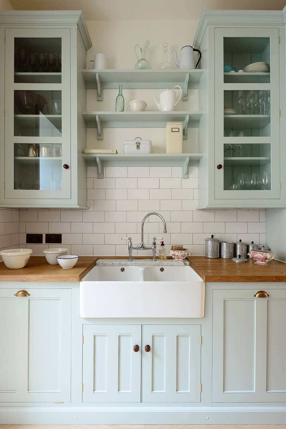 Farmhouse Sink and Subtle Color Kitchen