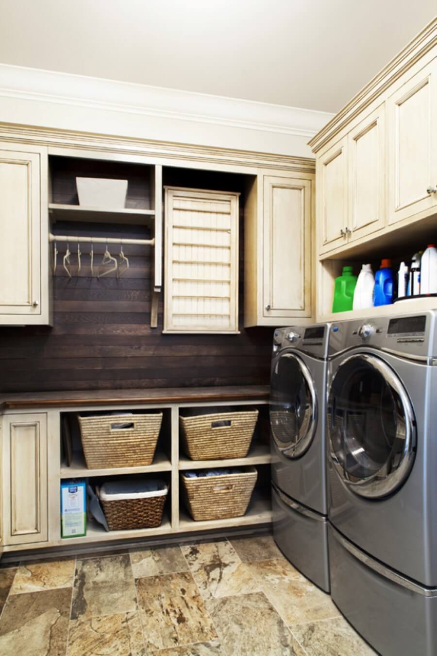 Small Laundry Room Design Ideas with Wood