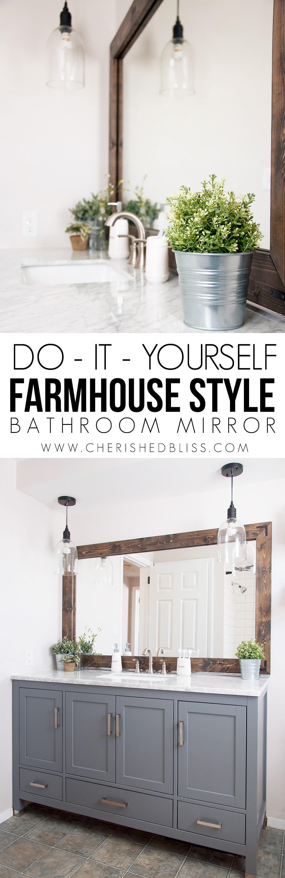 Farmhouse-style Bathroom Mirror