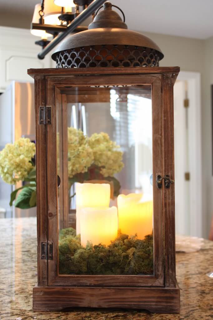 Candles in the Enchanted Moss Lantern