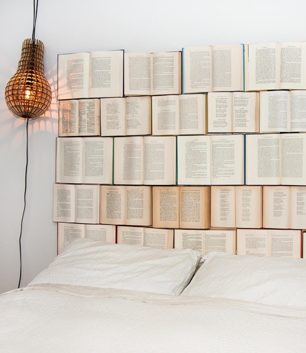 DIY Old Book Headboard Craft Project