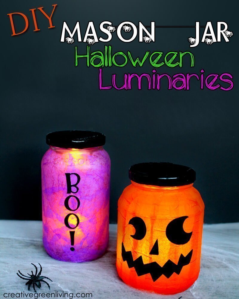 Not-So-Scary Halloween Mason Jar Lanterns