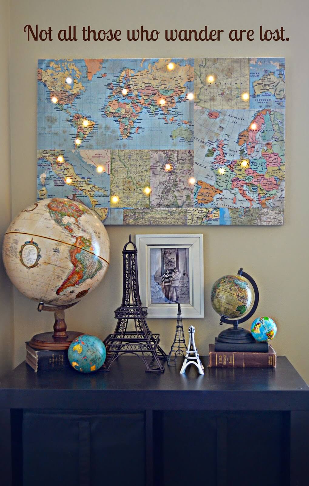 Light Up Travel Destinations Map