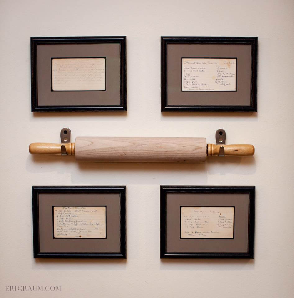 Rolling Pin and Recipe Card Display