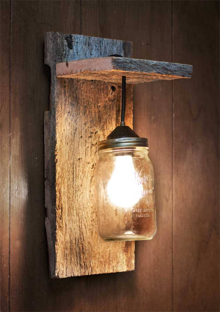 Rustic Mason Jar Lantern Wall Decor