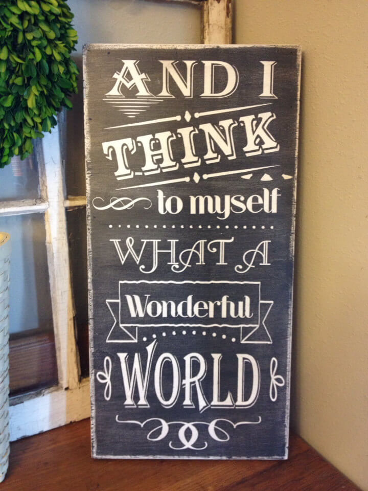 Beautiful World Chalkboard Corner Accent