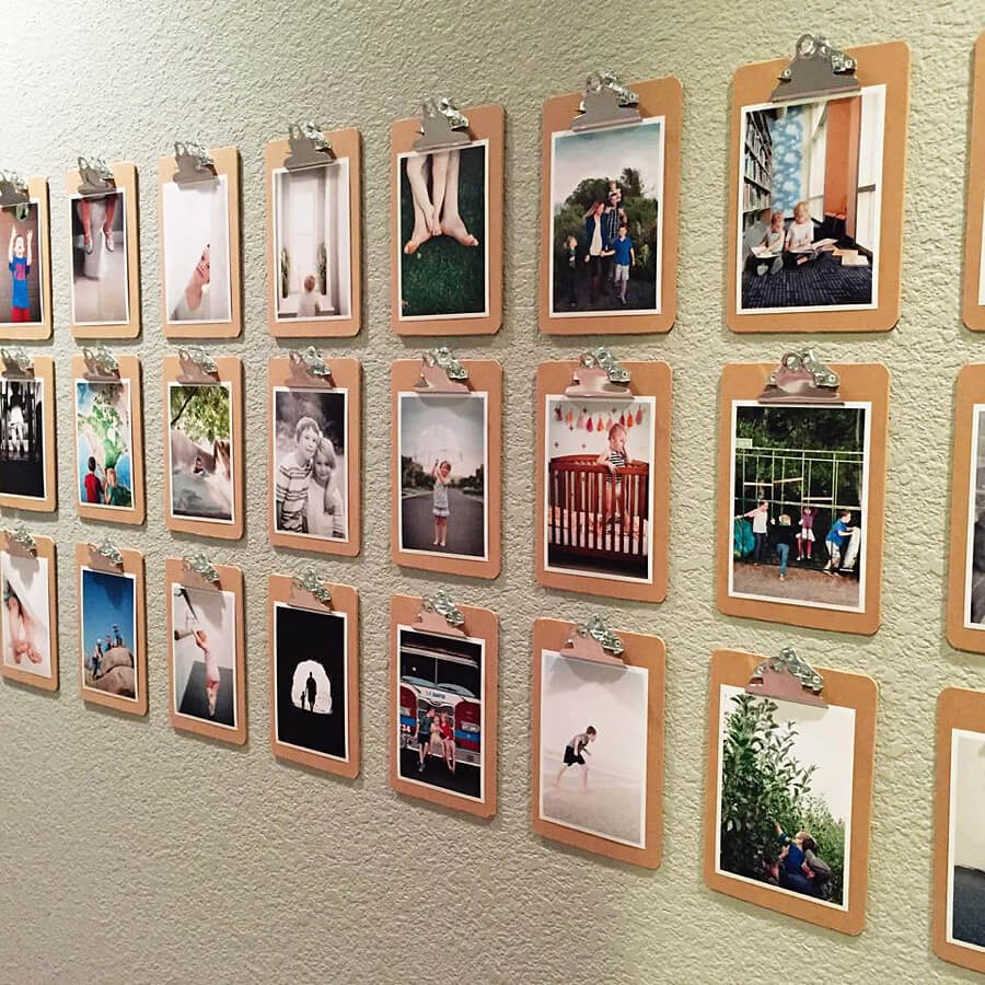 Mini Photo Clipboard Gallery Wall