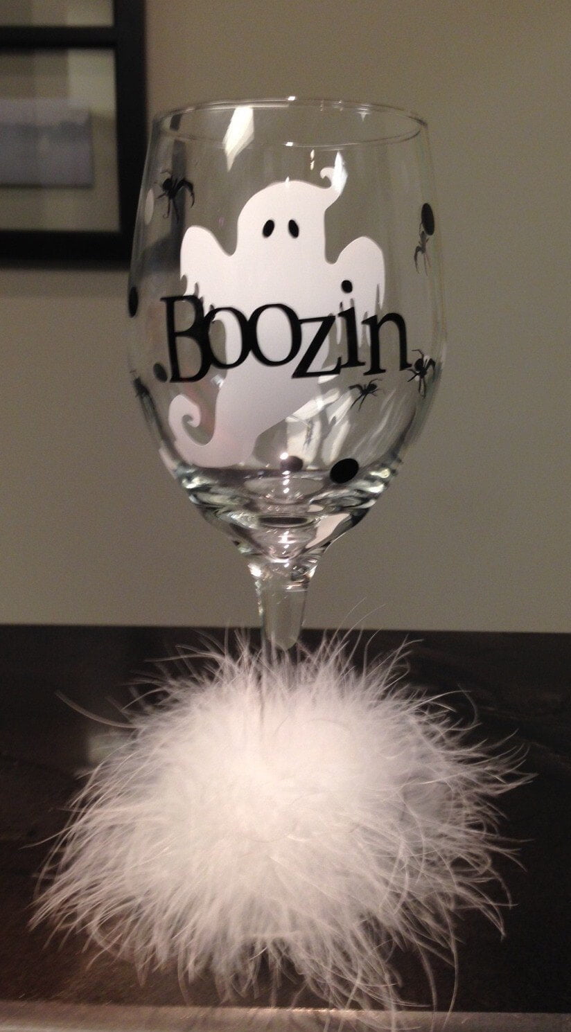 "Boozin" Halloween Wine Glass Tutorial