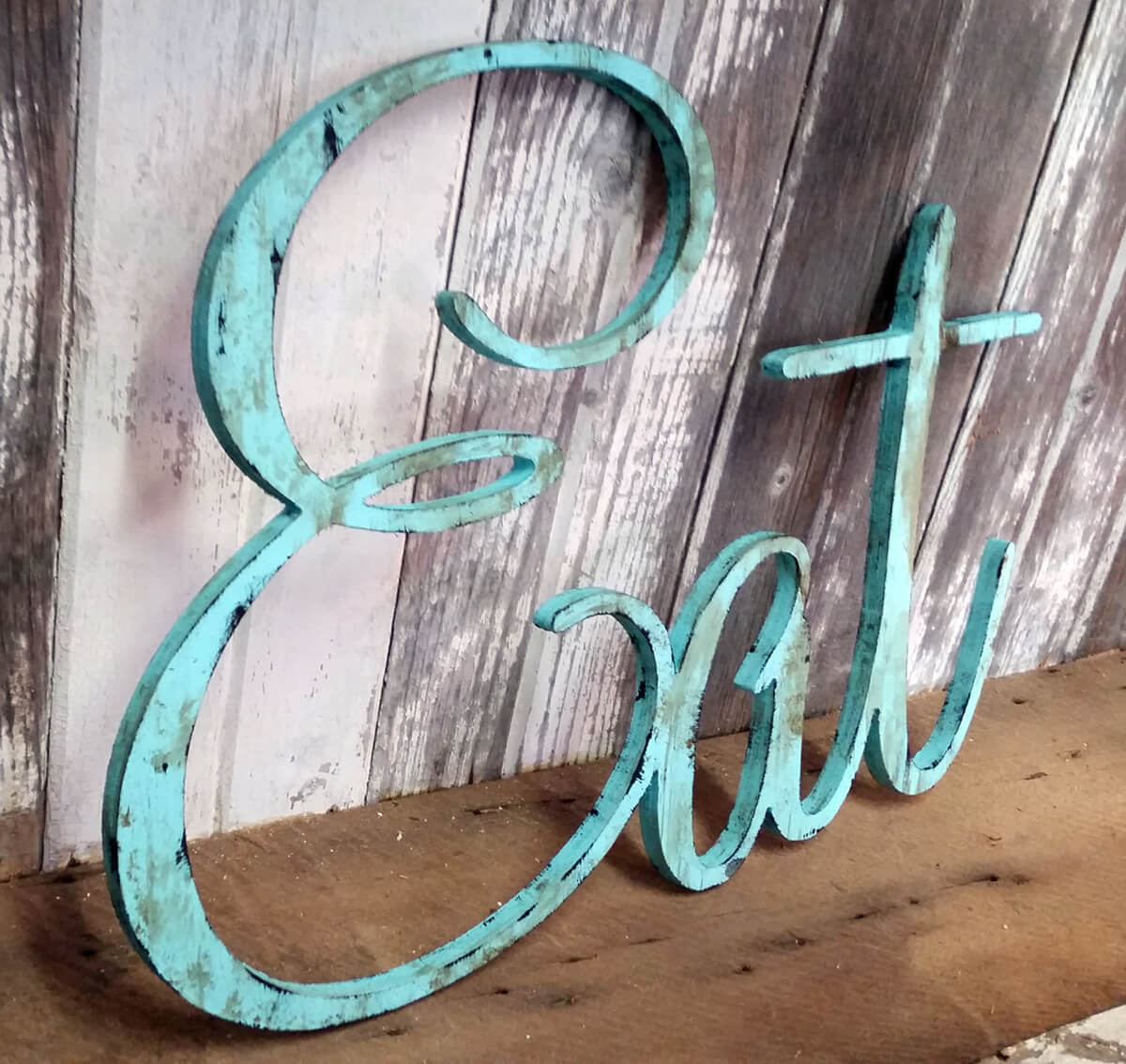 "Eat" Vintage Metal Wall Sign