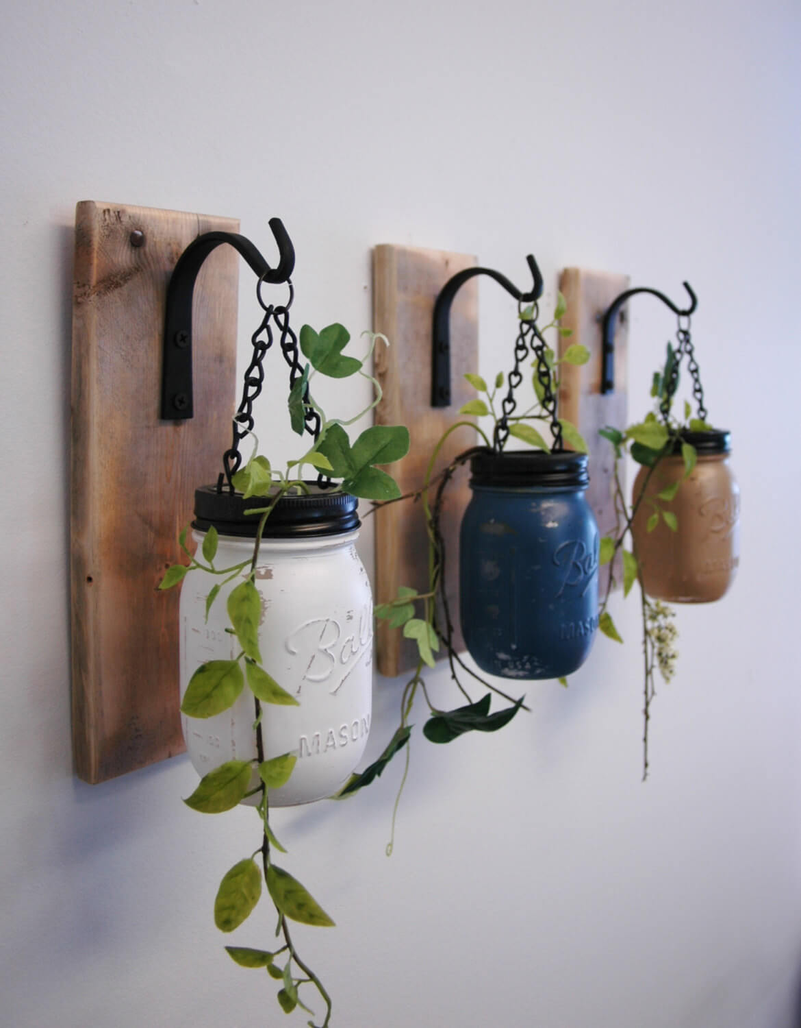 Painted Planters Mason Jar Wall Decor