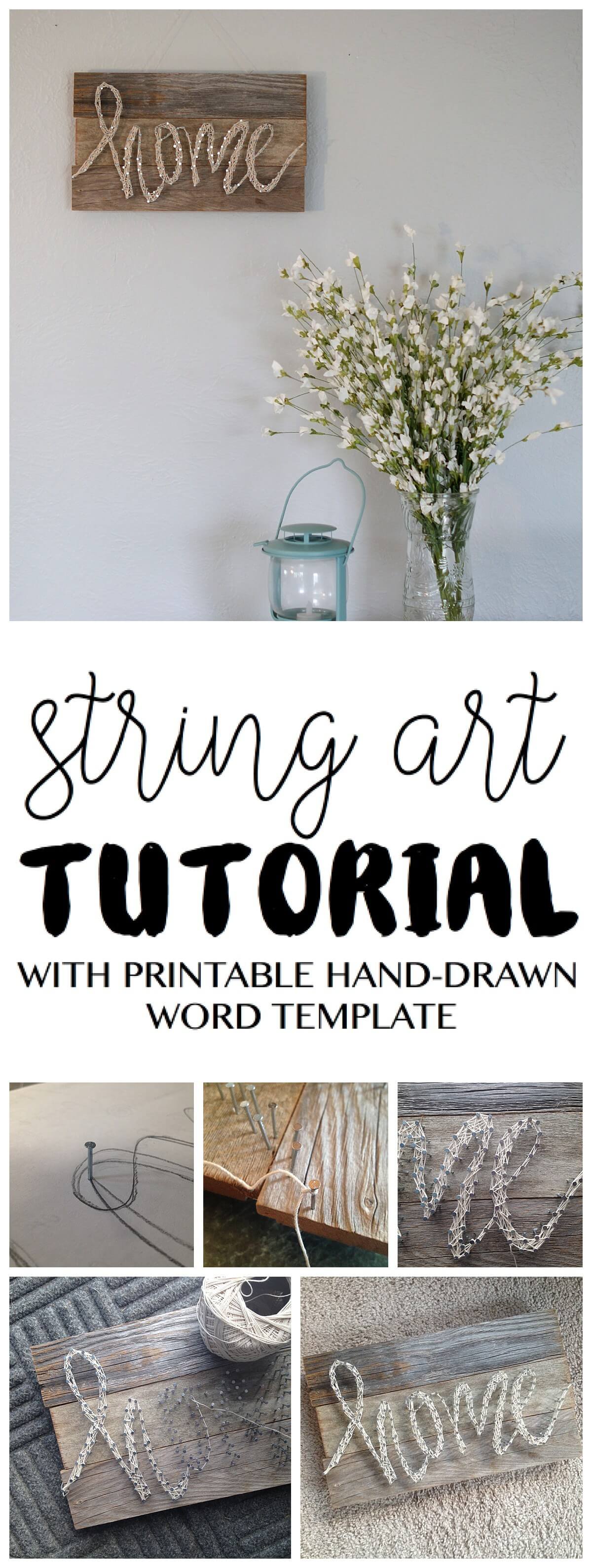 "Home" String Art Sign Tutorial