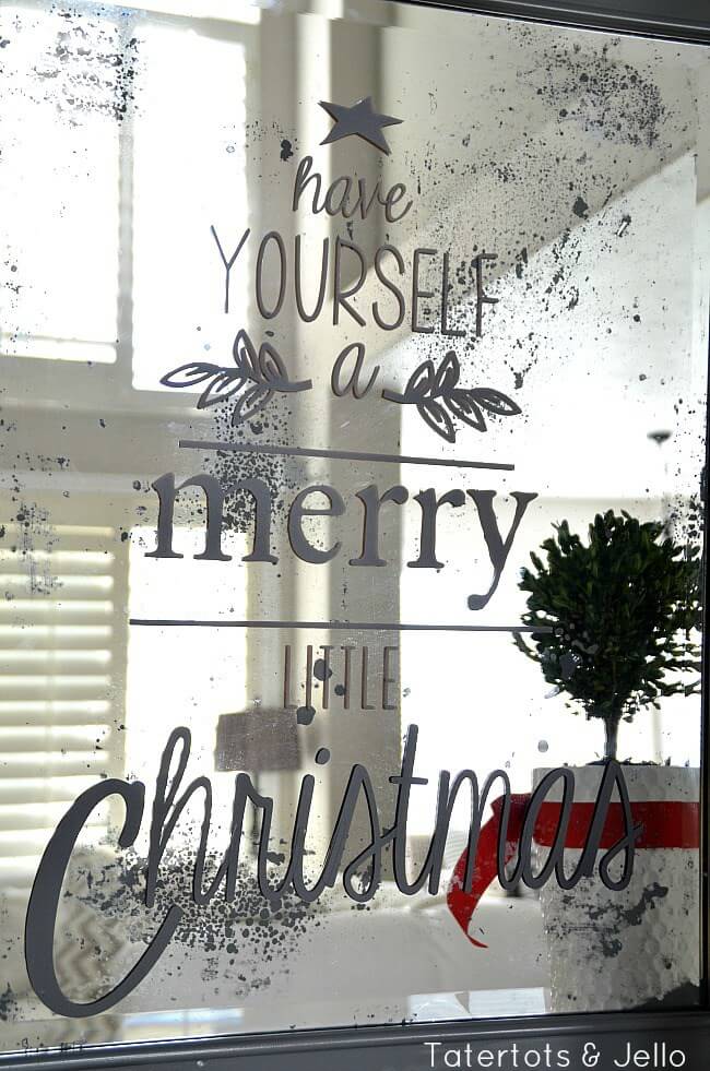 Mirror Art With Christmas Message