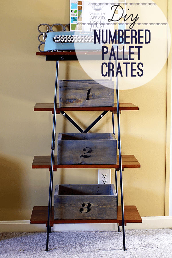 Rustic Numbered Pallet Organizer Crates