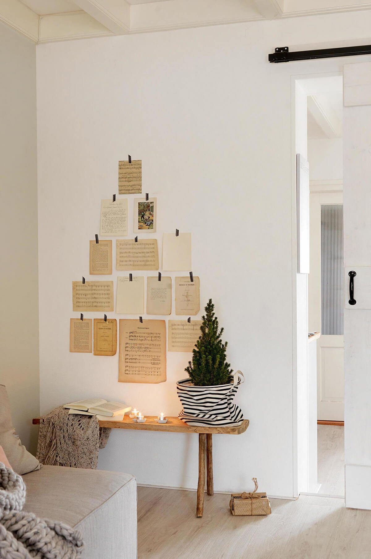 Christmas Sheet Music Gallery Wall