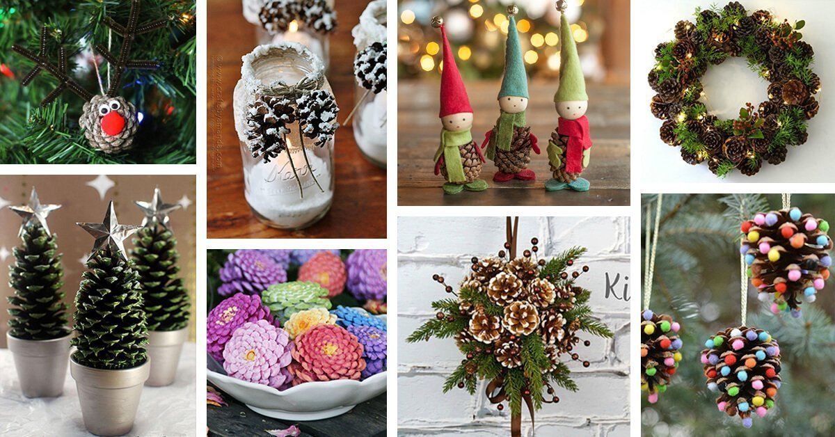 Featured image for “35+ Beautiful DIY Pine Cone Crafts to Enjoy Making the Holiday Decoration”