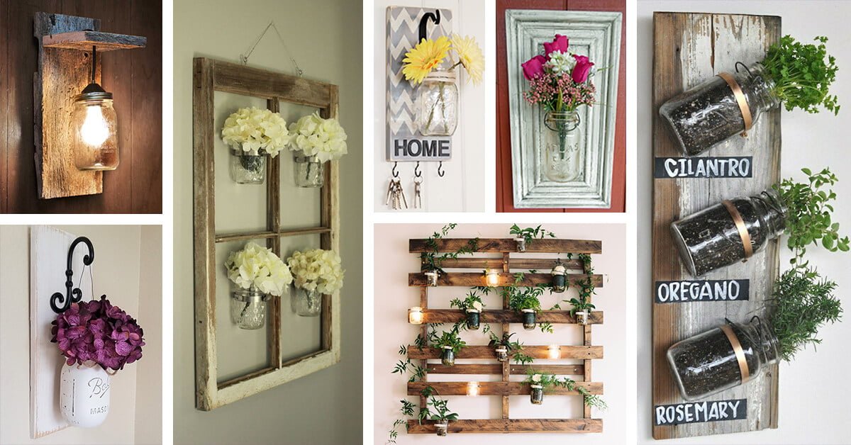 Featured image for “45+ Enchanting Mason Jar Wall Decor Ideas to Brighten Your Walls”