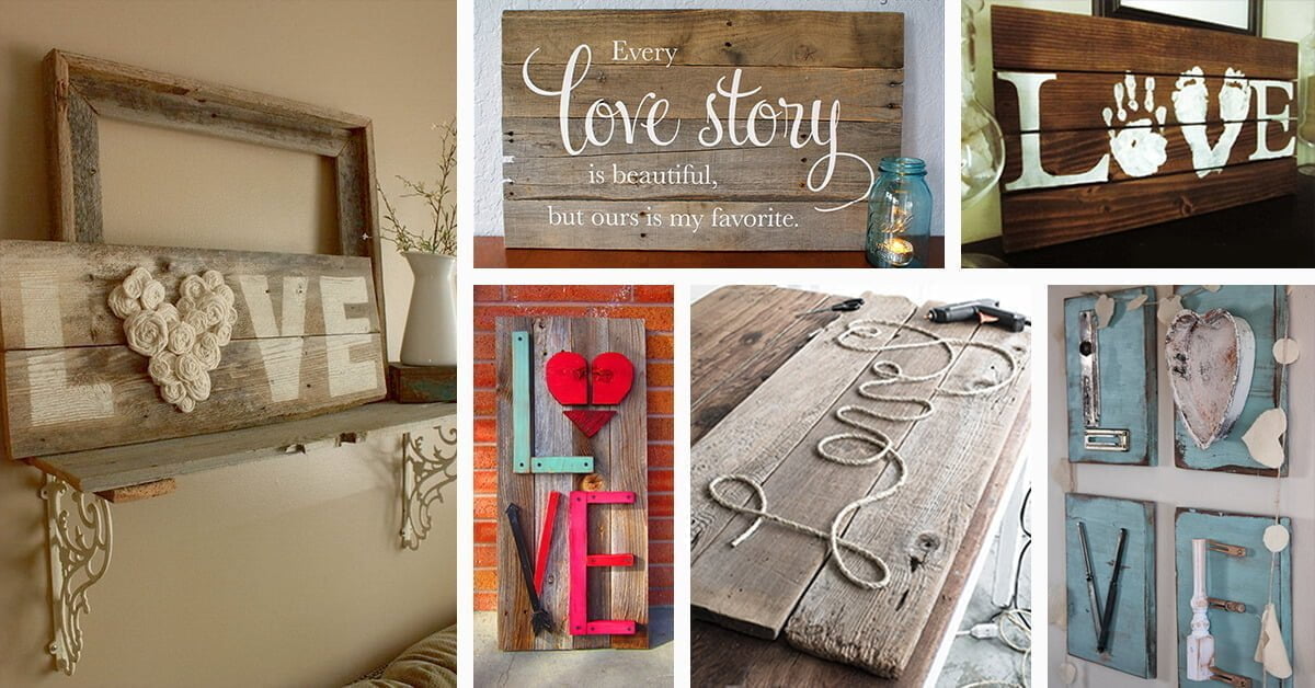 Featured image for “34 Sweet and Rustic LOVE Wood Signs That Remind You of What Matters the Most”