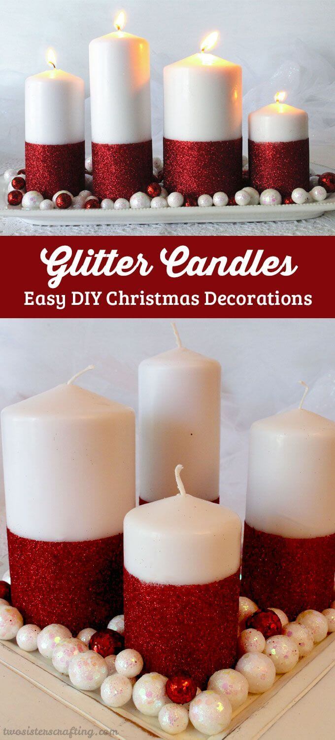 Glitter Candles Add Extra Sparkle to Decor