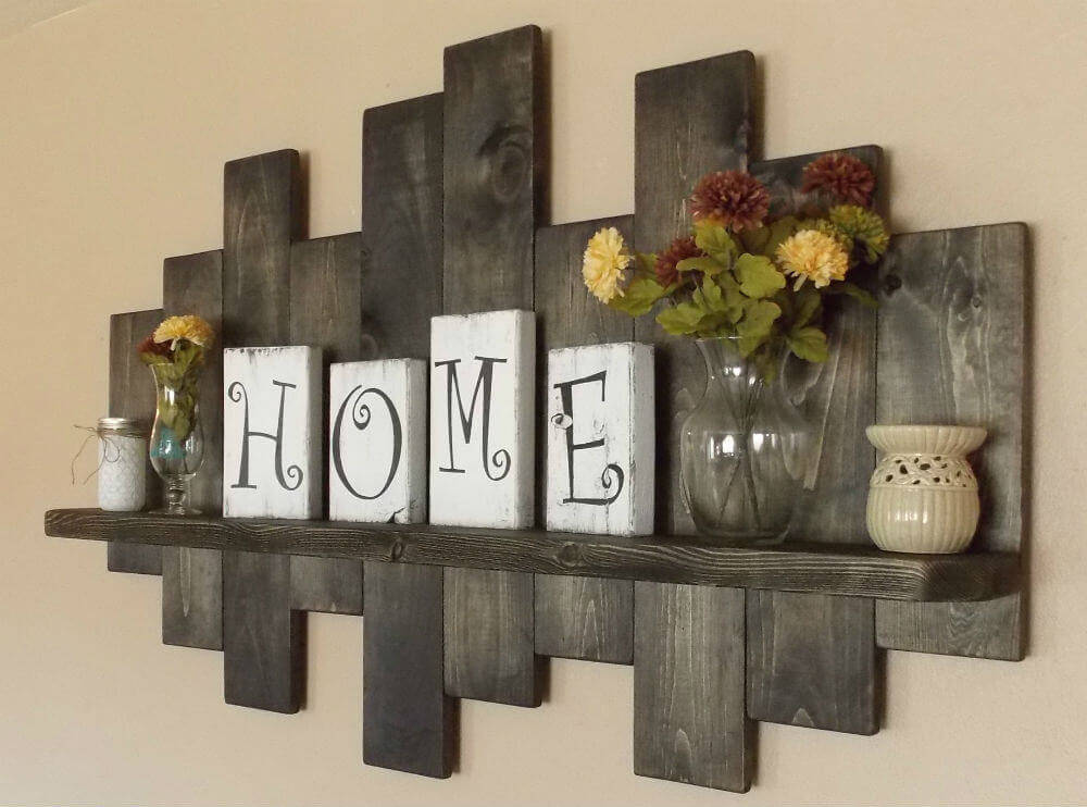 Rustic Home Decor Ideas for Wall Shelves