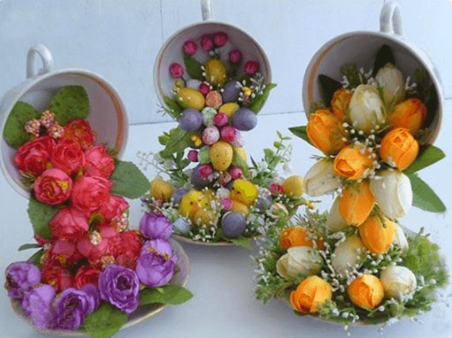 Homemade Centerpiece with Florals