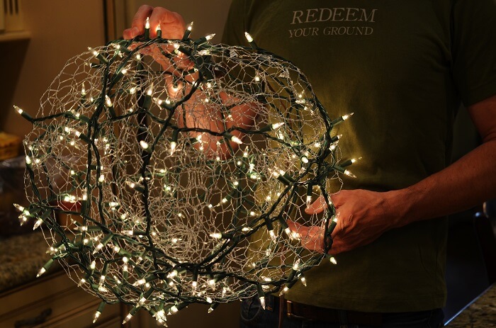 Wire Frame Lighted Christmas Balls