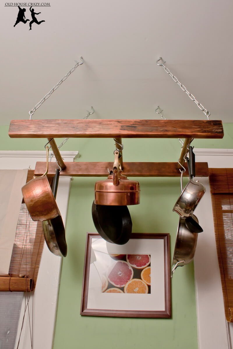 Handsome and Handy Repurposed Pot Rack