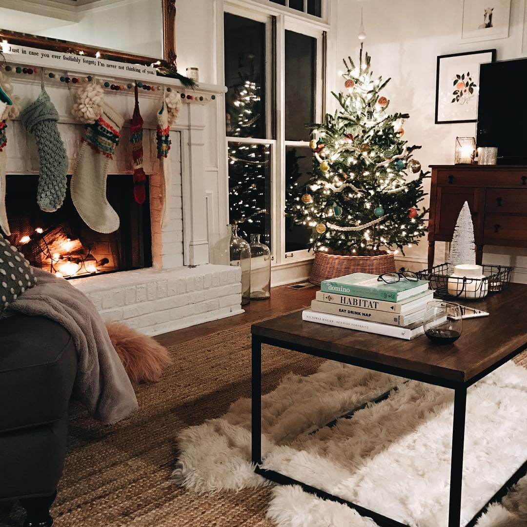 Christmas in a Basket by the Window