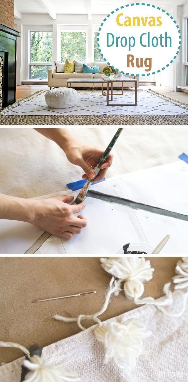 Quickly Transform a Canvas Drop Cloth