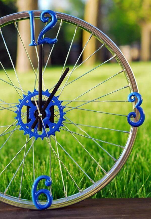 Bycicle Rim Clock for Bike Fans