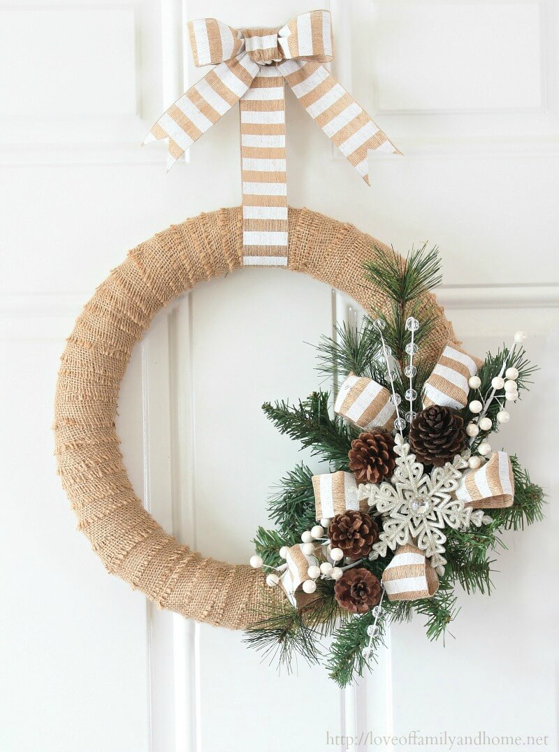 Easy Wrapped Christmas Wreath Ideas