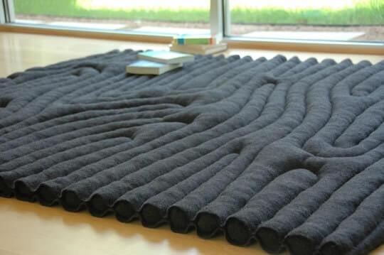 Repurposed Wool Army Blanket Floor Covering