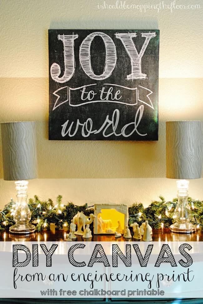 Use Chalkboard with Christmas Inspired Quote