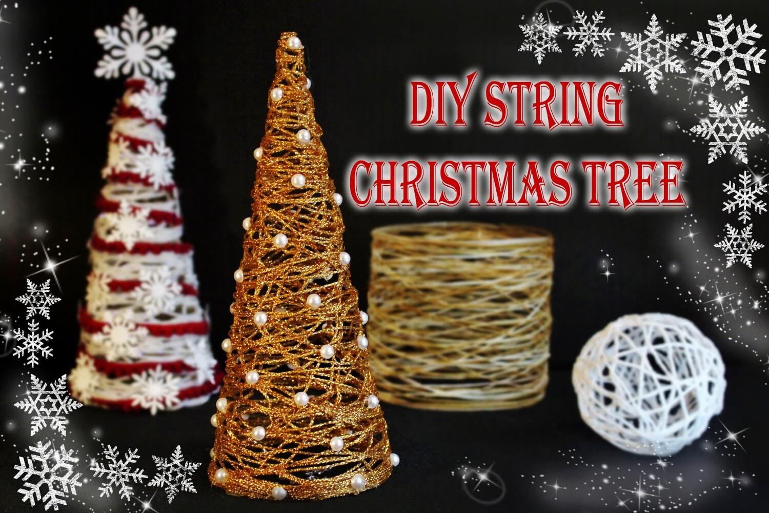 DIY String Holiday Christmas Tree