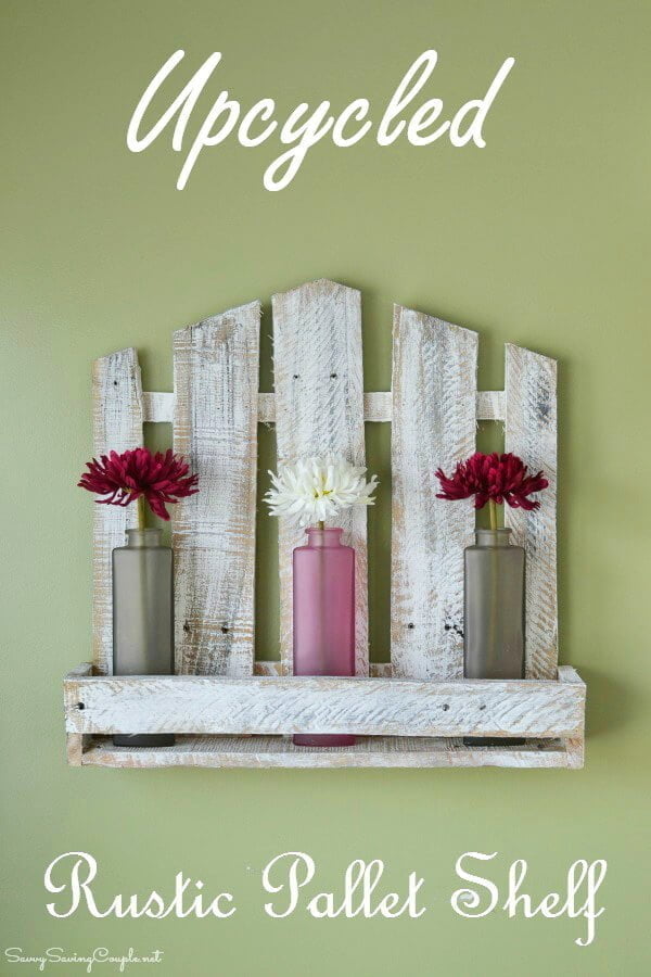 Upcycled Stylish Rustic Pallet Shelf