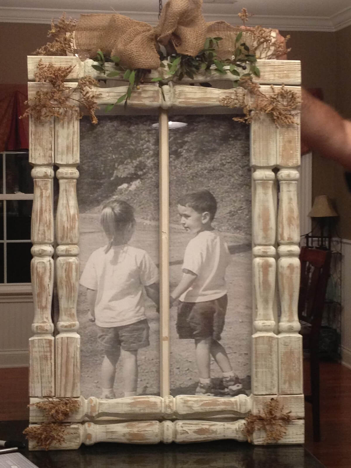 Thinking of You Repurposed Wood Picture Frame