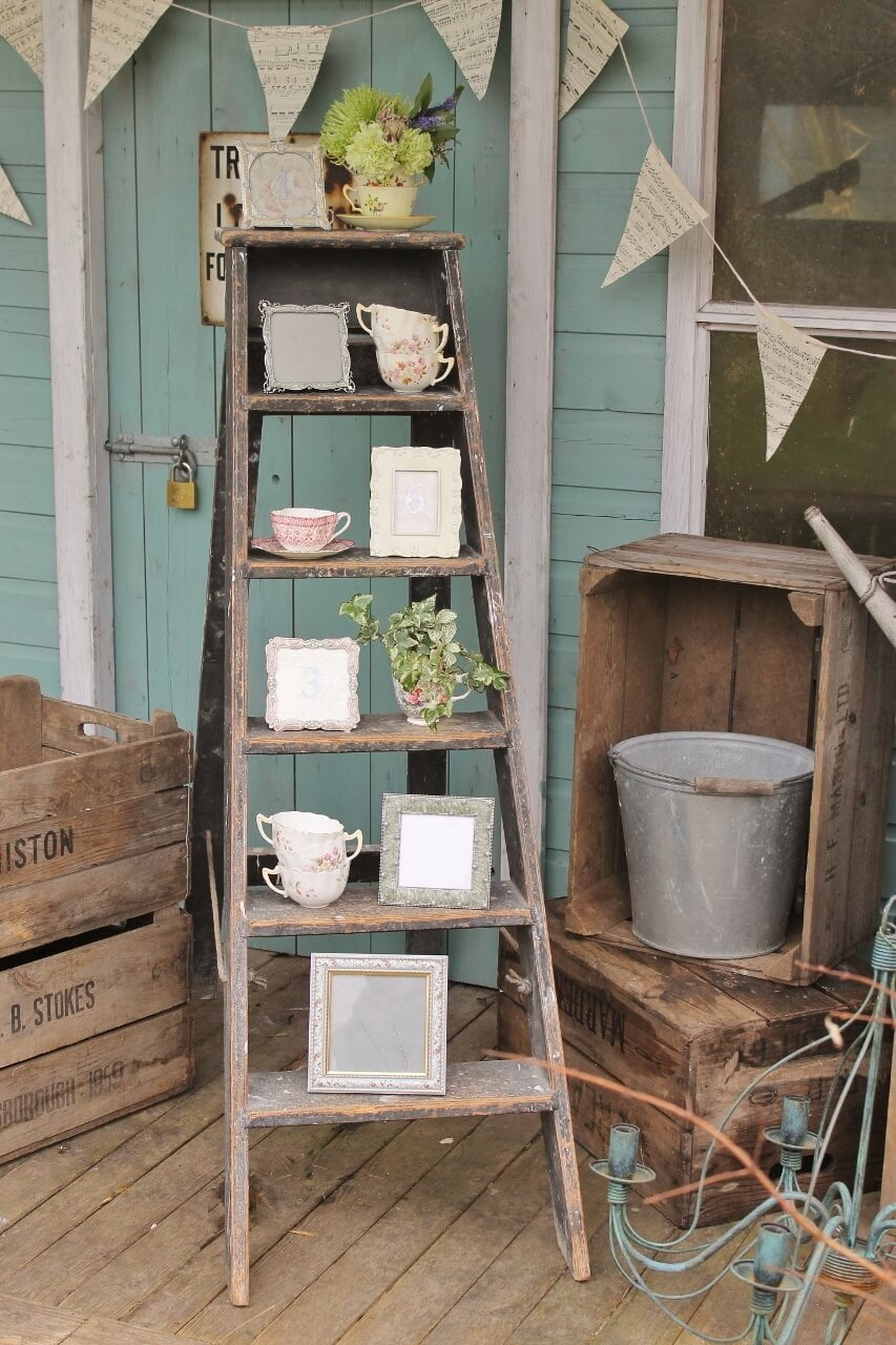 Tea Party Ladder Shelf & Pennant Garland