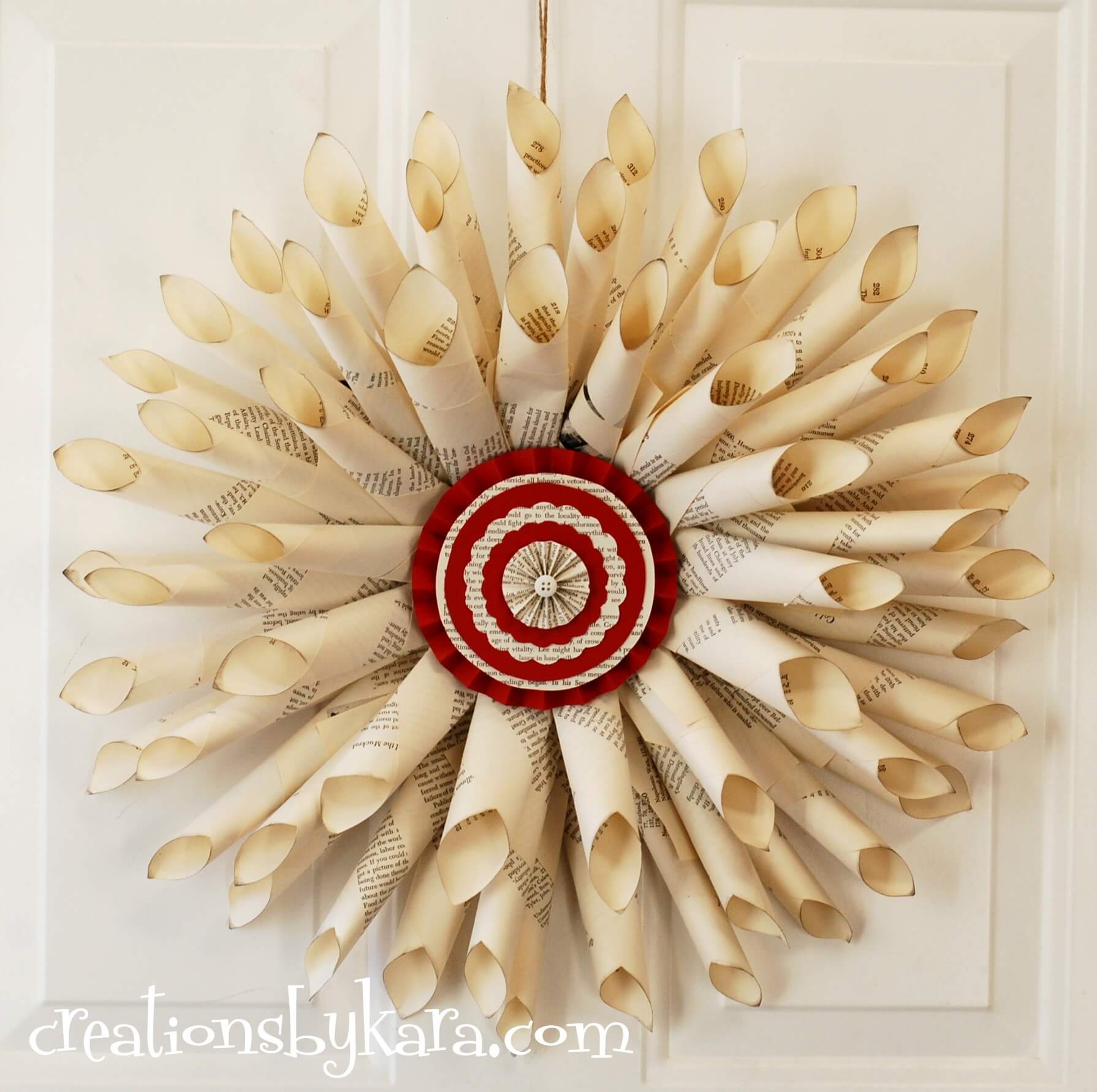 Old Fashioned Paper Cone Wreath