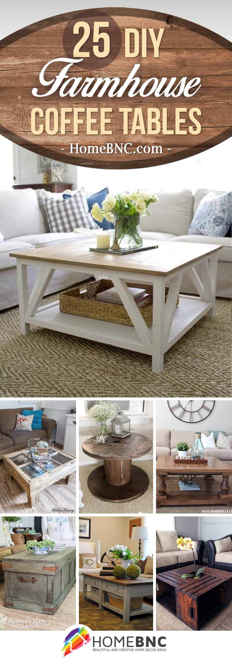 DIY Farmhouse Coffee Table Ideas