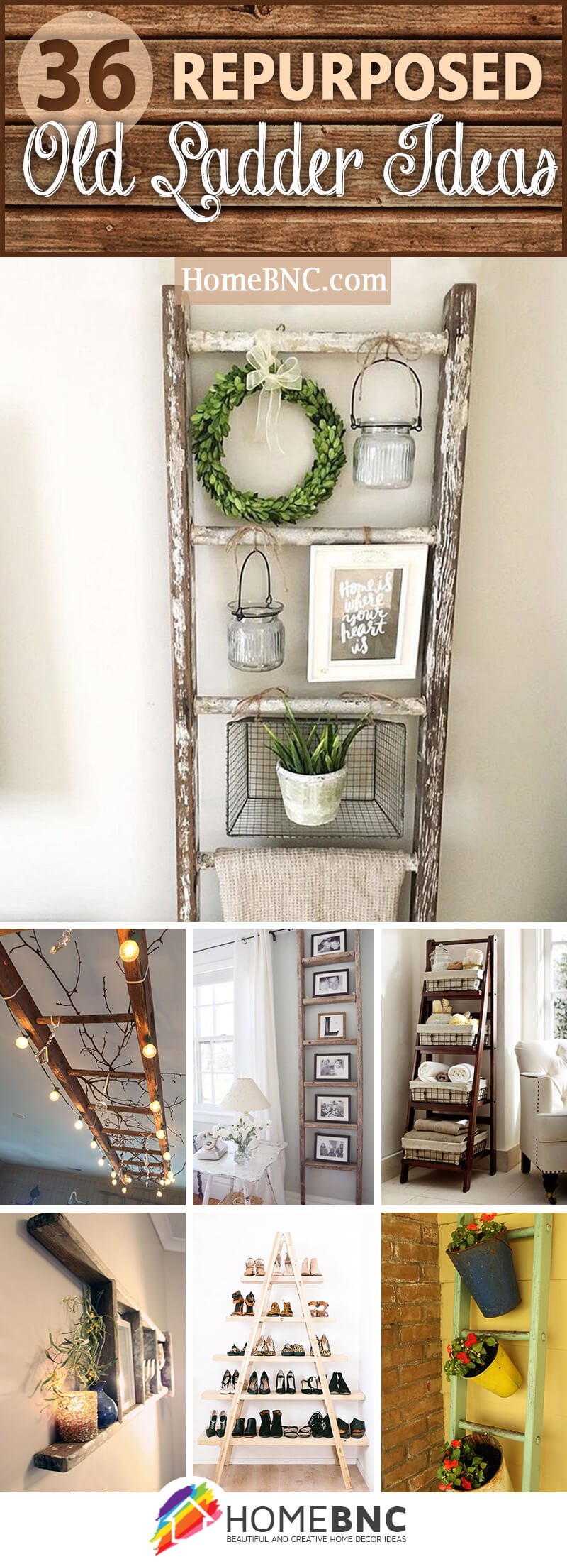 Repurposed Old Ladder Ideas