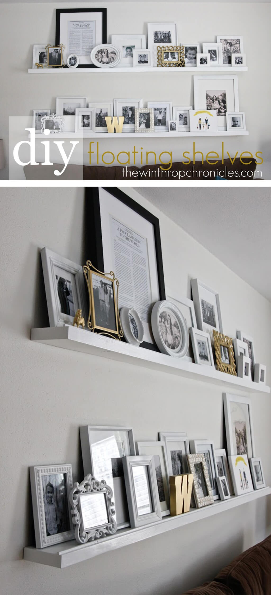 DIY Living Room Decorating Ideas with Shelves